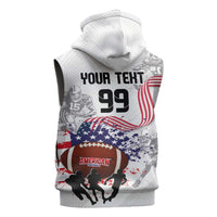Custom American Football Sleeveless Hoodie Road to Glory