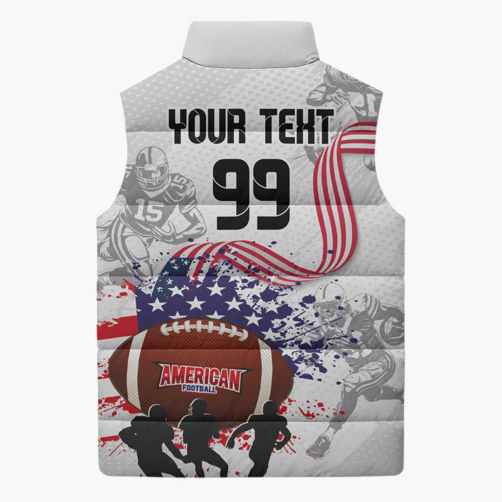 Custom American Football Sleeveless Puffer Jacket Road to Glory
