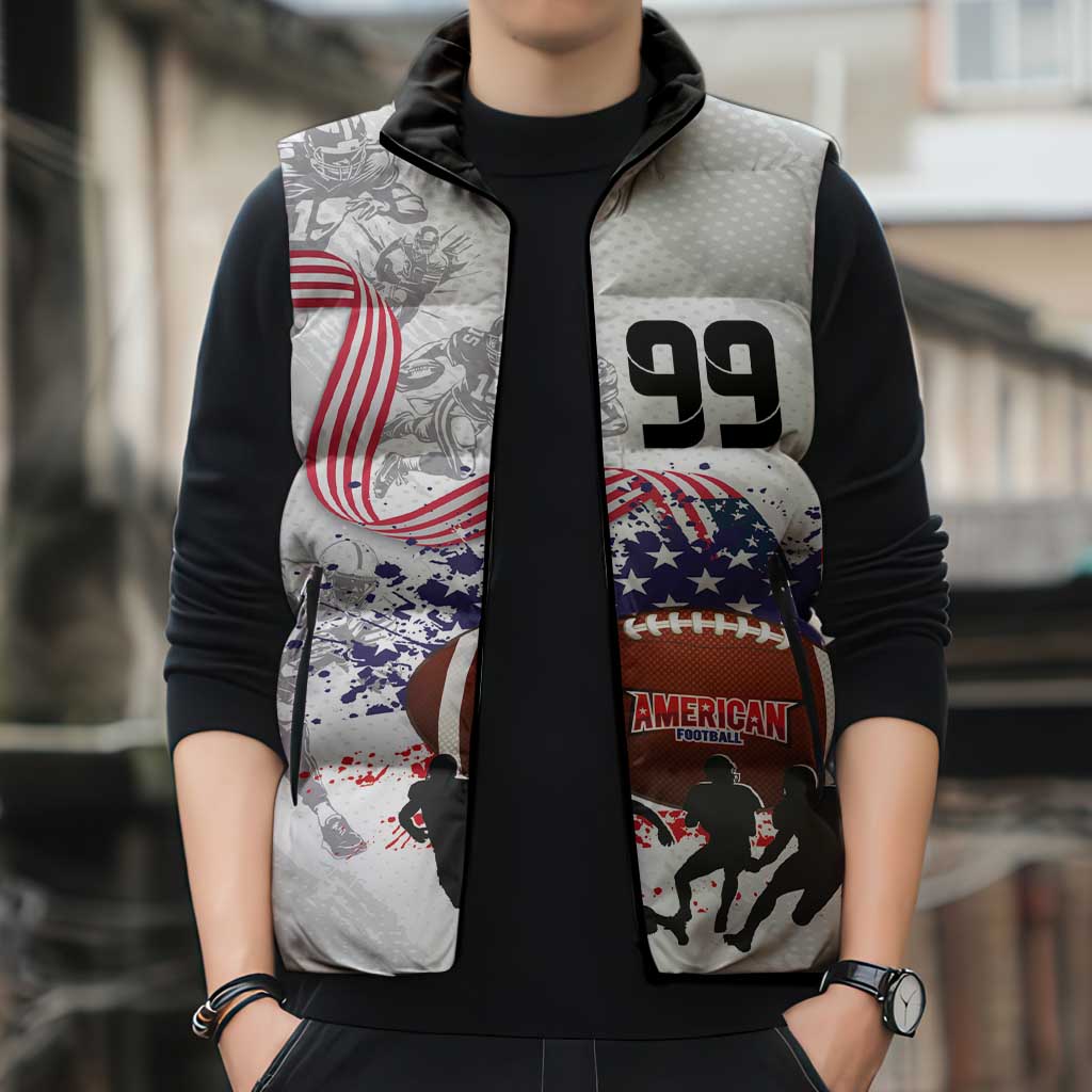 Custom American Football Sleeveless Puffer Jacket Road to Glory