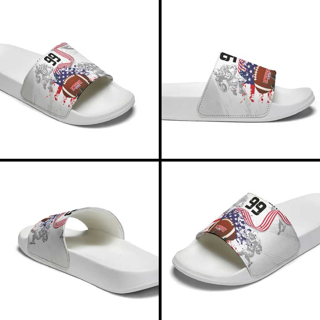 Custom American Football Slide Sandals Road to Glory