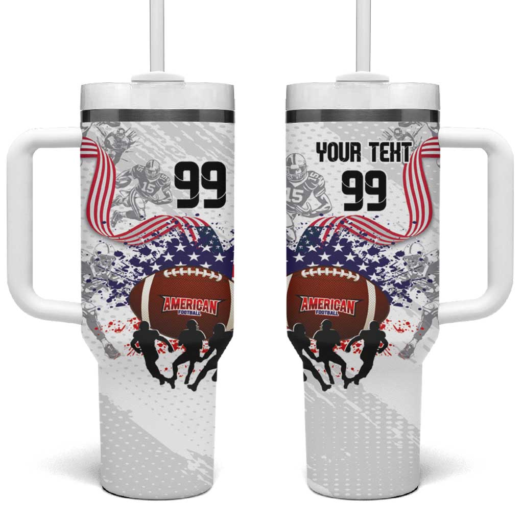 Custom American Football Tumbler With Handle Road to Glory