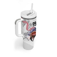 Custom American Football Tumbler With Handle Road to Glory