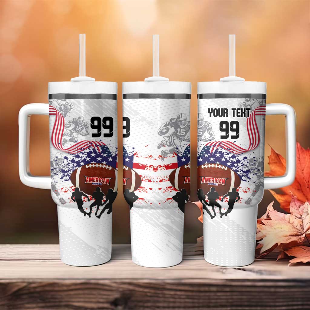 Custom American Football Tumbler With Handle Road to Glory