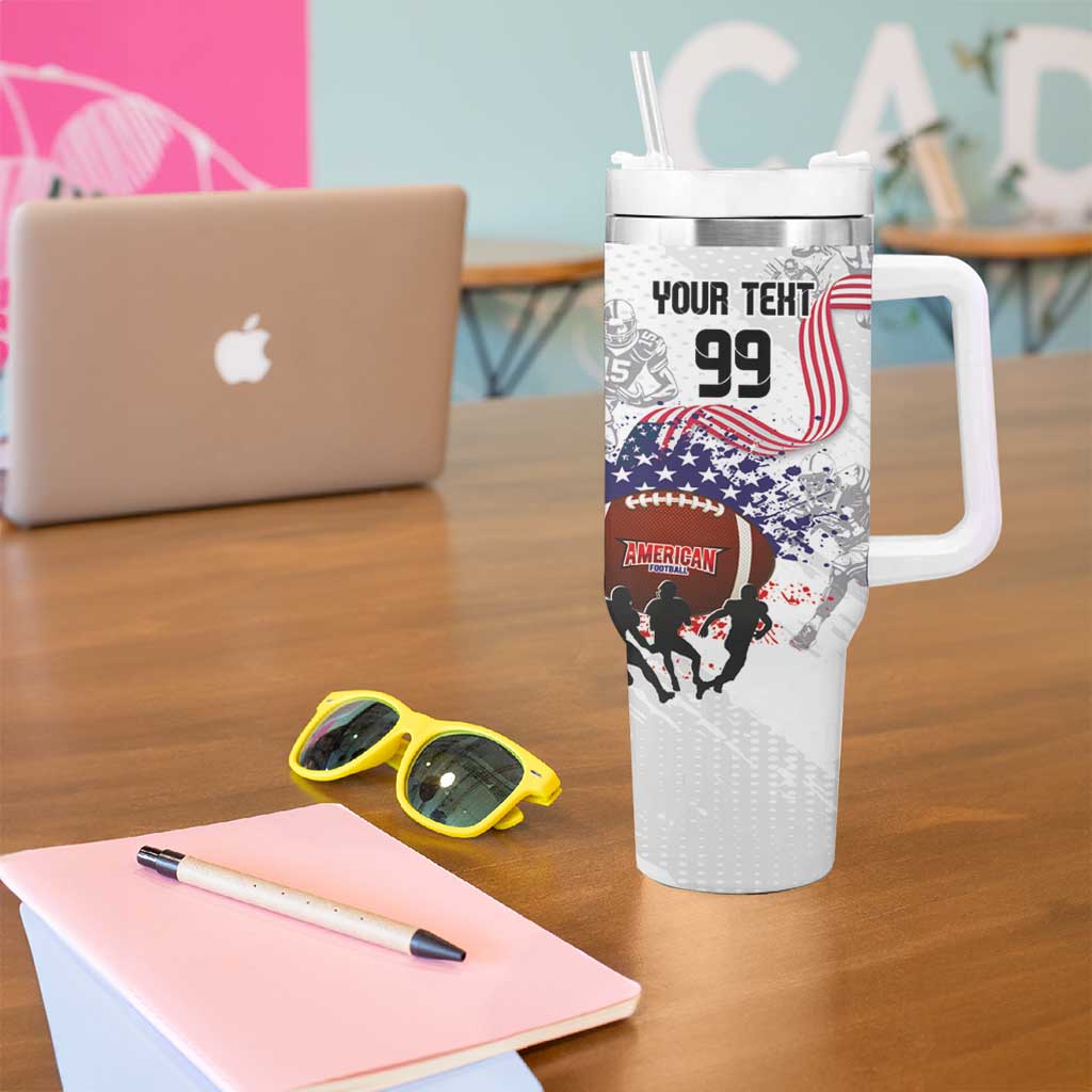 Custom American Football Tumbler With Handle Road to Glory