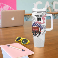 Custom American Football Tumbler With Handle Road to Glory