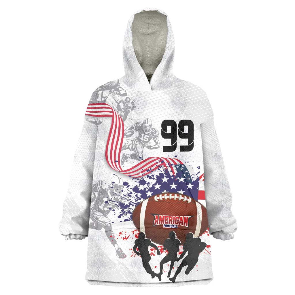 Custom American Football Wearable Blanket Hoodie Road to Glory