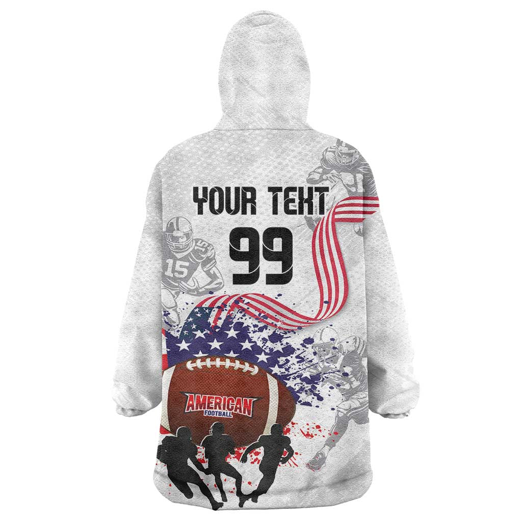 Custom American Football Wearable Blanket Hoodie Road to Glory