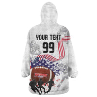 Custom American Football Wearable Blanket Hoodie Road to Glory