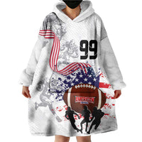 Custom American Football Wearable Blanket Hoodie Road to Glory