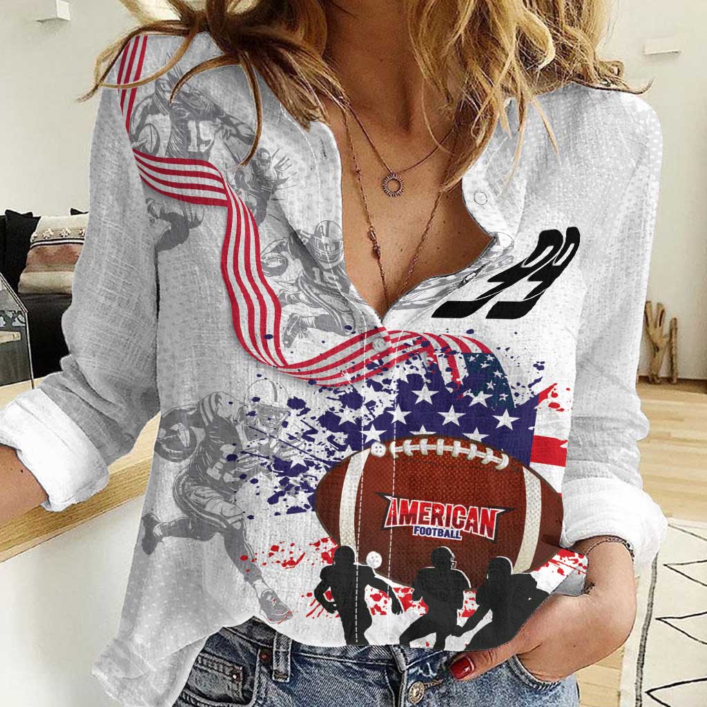 Custom American Football Women Casual Shirt Road to Glory