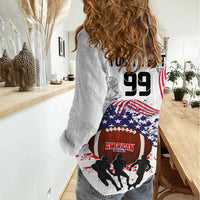 Custom American Football Women Casual Shirt Road to Glory