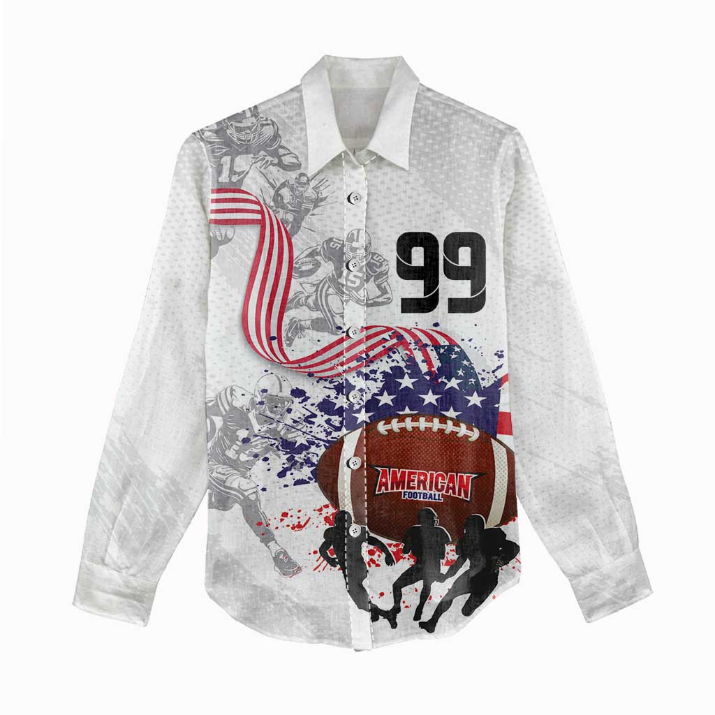 Custom American Football Women Casual Shirt Road to Glory