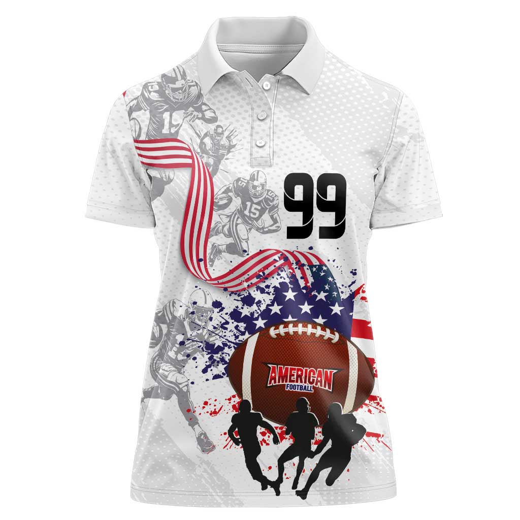Custom American Football Women Polo Shirt Road to Glory