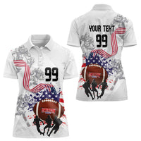 Custom American Football Women Polo Shirt Road to Glory