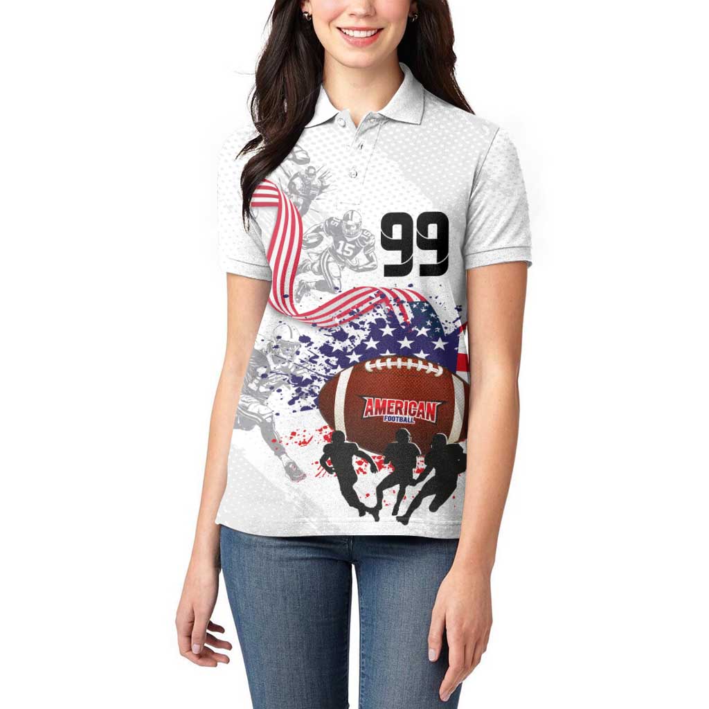Custom American Football Women Polo Shirt Road to Glory