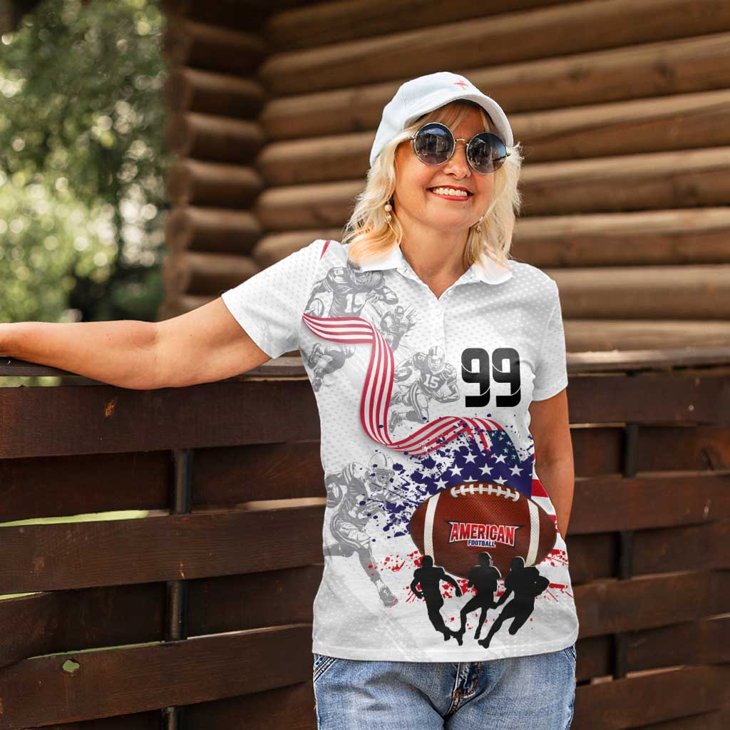 Custom American Football Women Polo Shirt Road to Glory
