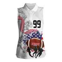 Custom American Football Women Sleeveless Polo Shirt Road to Glory
