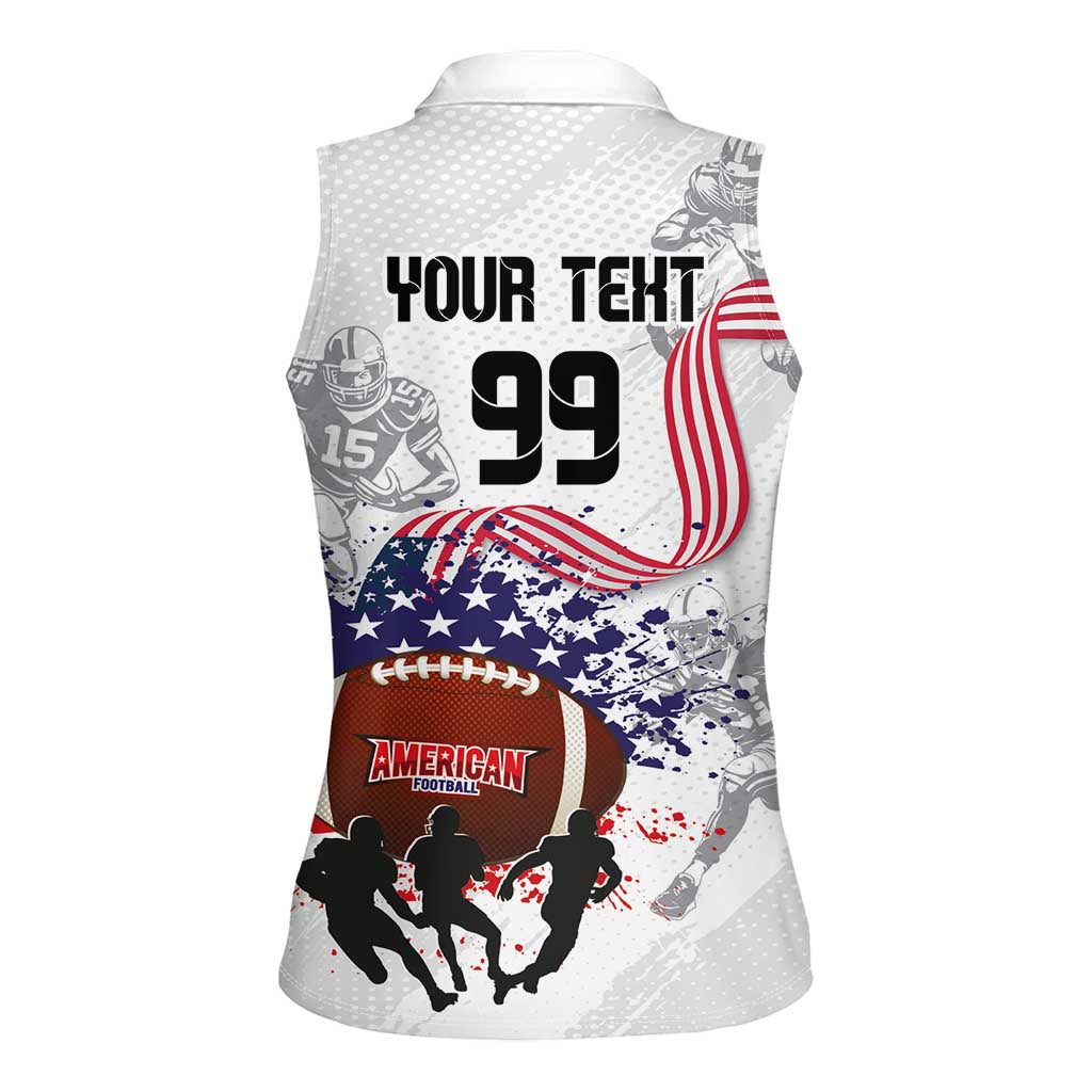 Custom American Football Women Sleeveless Polo Shirt Road to Glory
