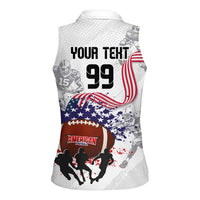 Custom American Football Women Sleeveless Polo Shirt Road to Glory