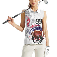 Custom American Football Women Sleeveless Polo Shirt Road to Glory