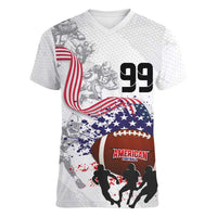 Custom American Football Women V-Neck T-Shirt Road to Glory