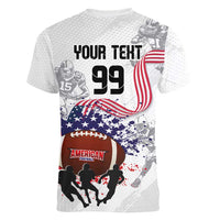 Custom American Football Women V-Neck T-Shirt Road to Glory