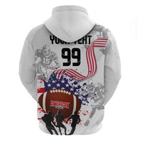 Custom American Football Zip Hoodie Road to Glory