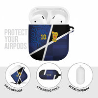 Custom Scottish Football AirPods Case Lion and Tartan Patchwork Pattern