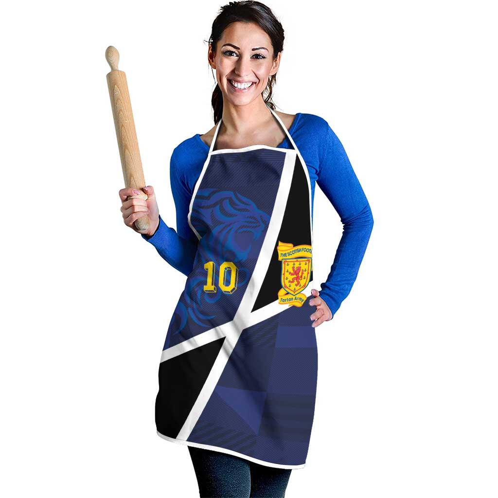 Custom Scottish Football Apron Lion and Tartan Patchwork Pattern