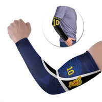 Custom Scottish Football Arm Sleeves Lion and Tartan Patchwork Pattern