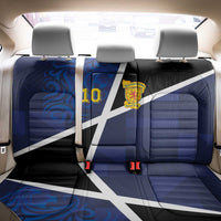 Custom Scottish Football Back Car Seat Cover Lion and Tartan Patchwork Pattern