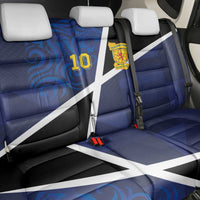 Custom Scottish Football Back Car Seat Cover Lion and Tartan Patchwork Pattern