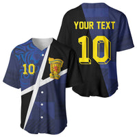 Custom Scottish Football Baseball Jersey Lion and Tartan Patchwork Pattern