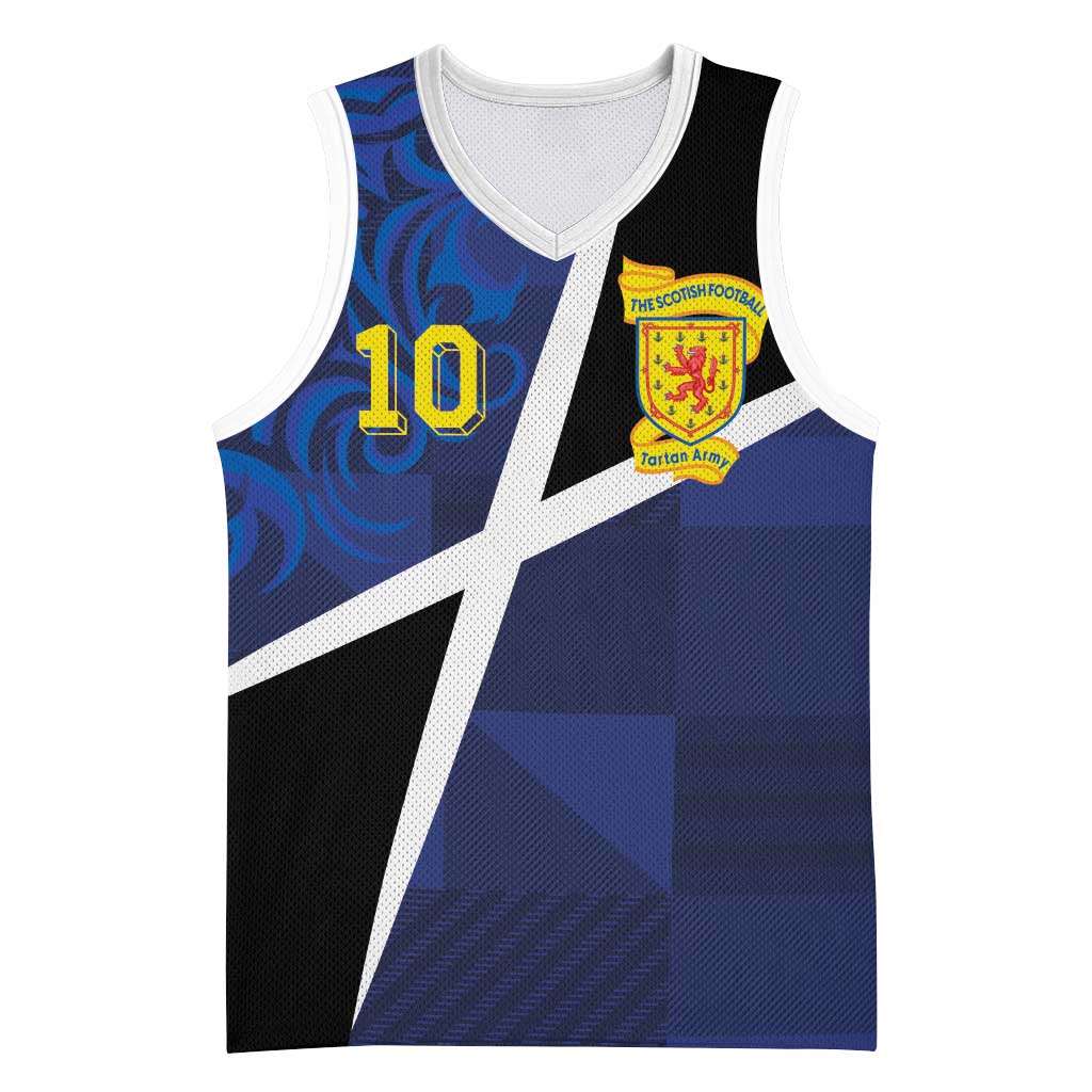 Custom Scottish Football Basketball Jersey Lion and Tartan Patchwork Pattern