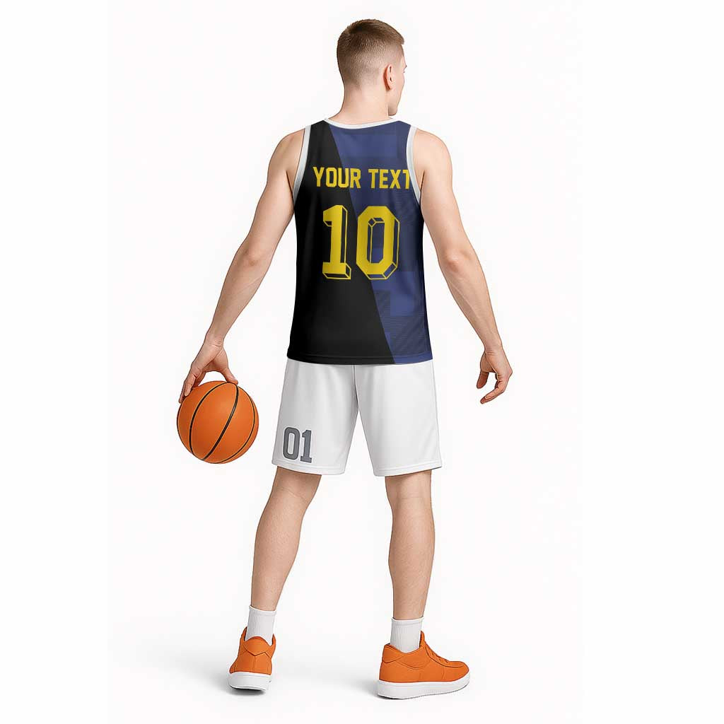 Custom Scottish Football Basketball Jersey Lion and Tartan Patchwork Pattern