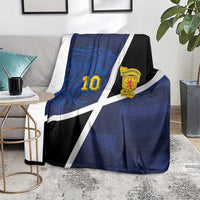 Custom Scottish Football Blanket Lion and Tartan Patchwork Pattern