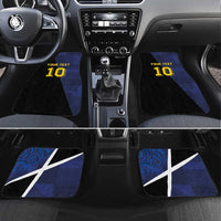 Custom Scottish Football Car Mats Lion and Tartan Patchwork Pattern