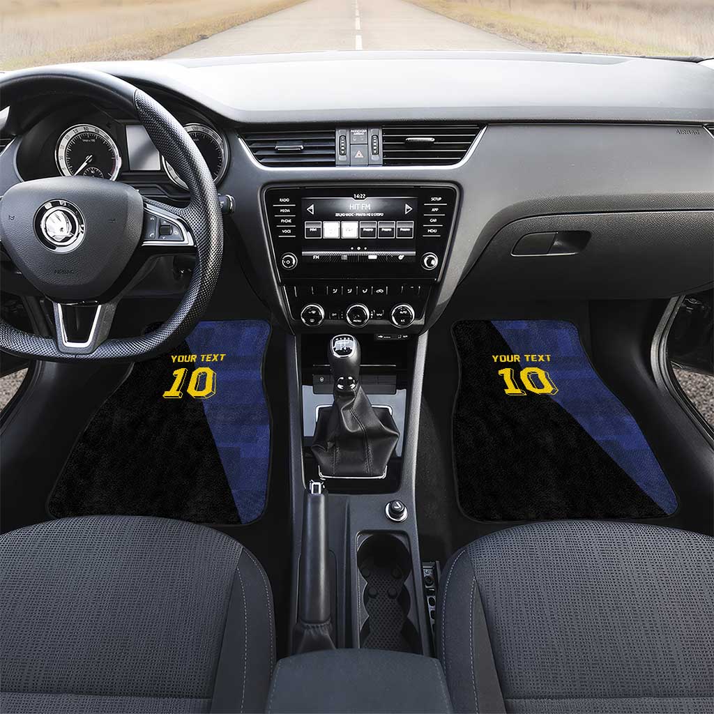 Custom Scottish Football Car Mats Lion and Tartan Patchwork Pattern