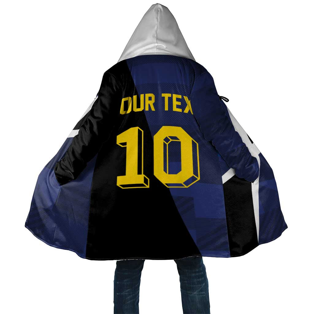Custom Scottish Football Cloak Lion and Tartan Patchwork Pattern