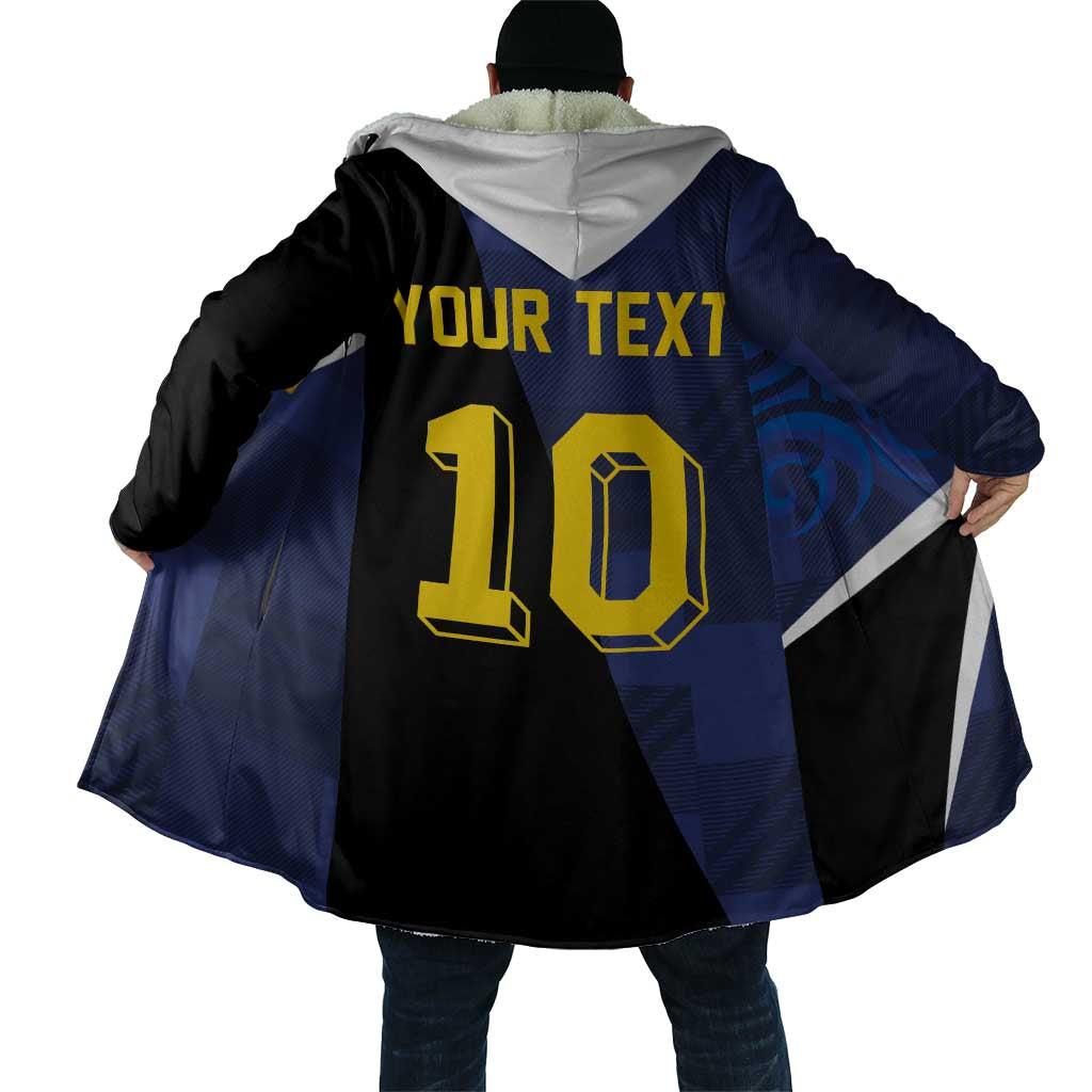 Custom Scottish Football Cloak Lion and Tartan Patchwork Pattern