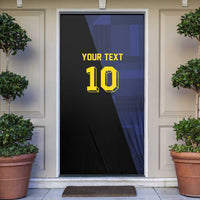 Custom Scottish Football Door Cover Lion and Tartan Patchwork Pattern
