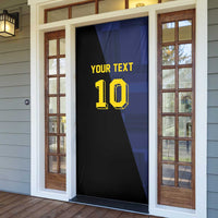 Custom Scottish Football Door Cover Lion and Tartan Patchwork Pattern