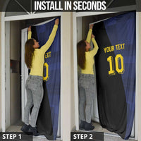 Custom Scottish Football Door Cover Lion and Tartan Patchwork Pattern