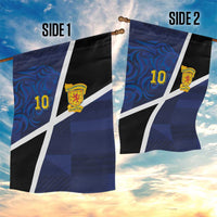Custom Scottish Football Garden Flag Lion and Tartan Patchwork Pattern