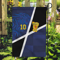 Custom Scottish Football Garden Flag Lion and Tartan Patchwork Pattern
