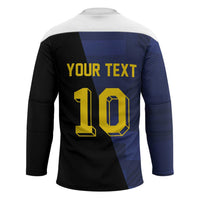 Custom Scottish Football Hockey Jersey Lion and Tartan Patchwork Pattern