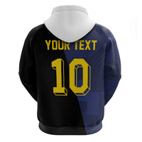 Custom Scottish Football Hoodie Lion and Tartan Patchwork Pattern