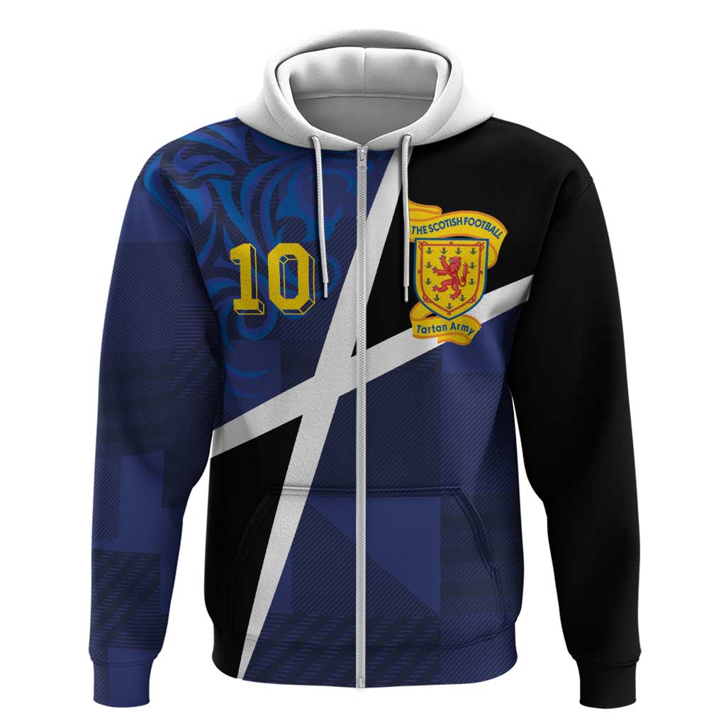 Custom Scottish Football Hoodie Lion and Tartan Patchwork Pattern