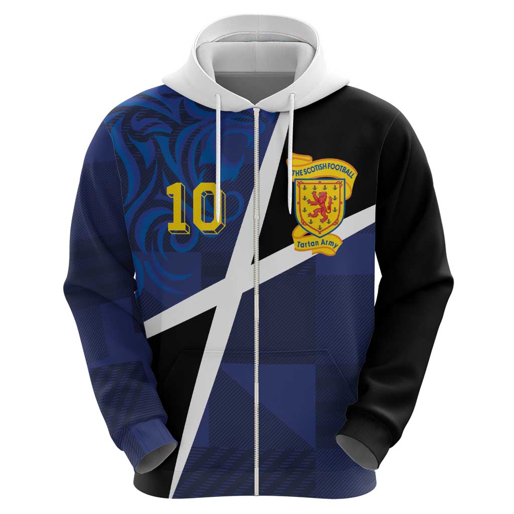 Custom Scottish Football Hoodie Lion and Tartan Patchwork Pattern