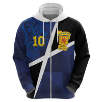 Custom Scottish Football Hoodie Lion and Tartan Patchwork Pattern